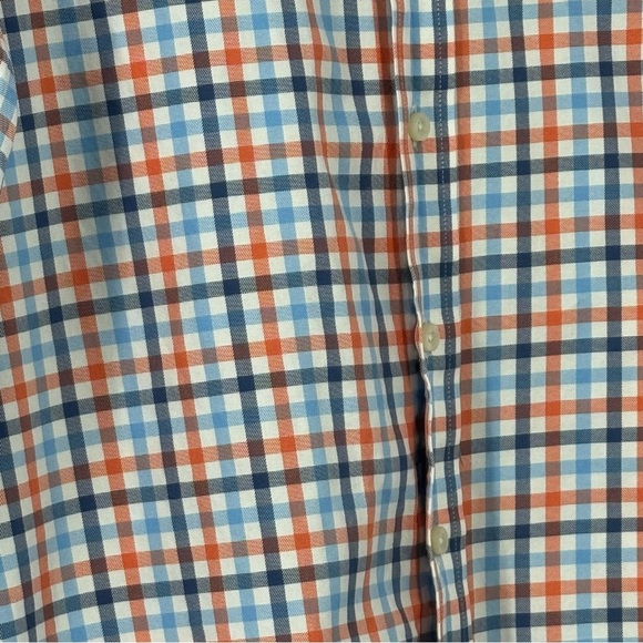 Vineyard Vines Men's Plaid Shirt - Blue and Orange - Picture 3 of 7